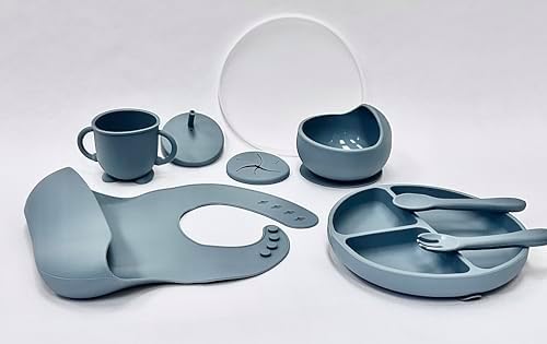 Kotaria 9 Piece Toddler Silicone Dinner Set