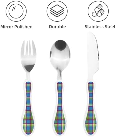 Royal Stewart Yukon Tartan Kids Cutlery Set 3-Piece 1