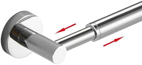 Adjustable 159 to 286 inch stainless steel towel bar