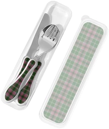 Royal Stewart Gray Hunting Tartan Kids Stainless Steel Flatware Set