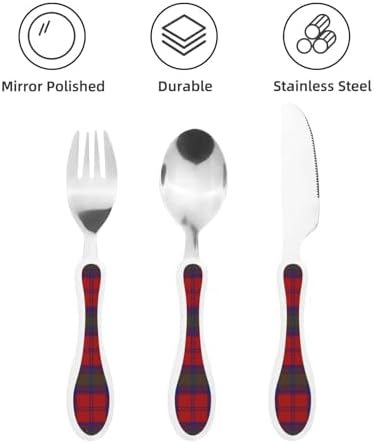 Royal Stewart Lindsay Modern Tartan Kids Utensil Set 3-Piece