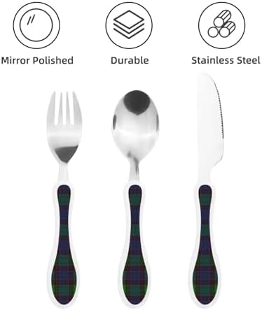 Stewart Old Modern Tartan Portable Kids Utensil Set