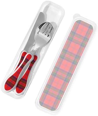 MacGillivray Modern Tartan Portable Kids Utensil Set