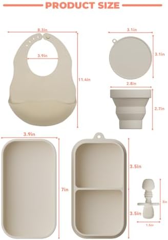 The Perfect Travel silicone Baby Feeding Set for Trouble-Free Mealtimes