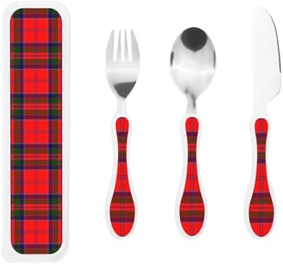 MacGillivray Modern Tartan Portable Kids Utensil Set