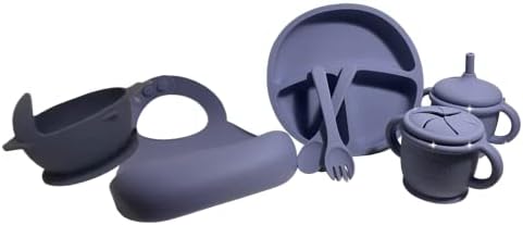 Baby Feeding Set with 7 Silicone Utensils for Newborns