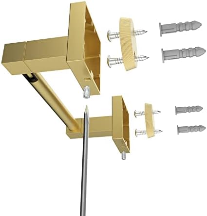 Premium Gold Toilet Paper Holder Double Post Pivoting System