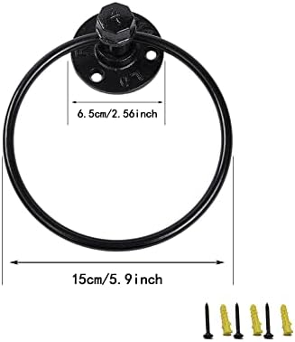 Industrial Towel Ring for Bathroom Decorations