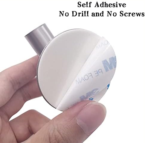 Brushed Nickel Adhesive Wall Hooks 2 Pack Heavy Duty