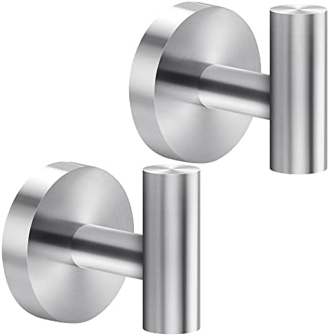 Sturdy Durable 2-Piece Wall-Mounted Towel Hook Set