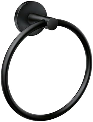Muen Y5785BL Modern Bath Towel Holder Matte Black