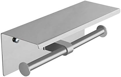Sturdy 304SS STopleft Holder Double Head Space Saver Brushed Nickel Rust-Free