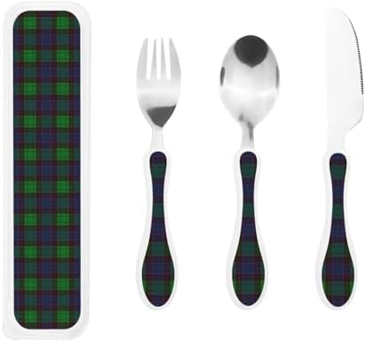 Stewart Old Modern Tartan Portable Kids Utensil Set