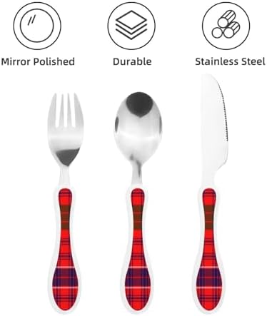 Royal Stewart Modern Tartan Scottish Clan Macrae Portable Kids Utensil Set