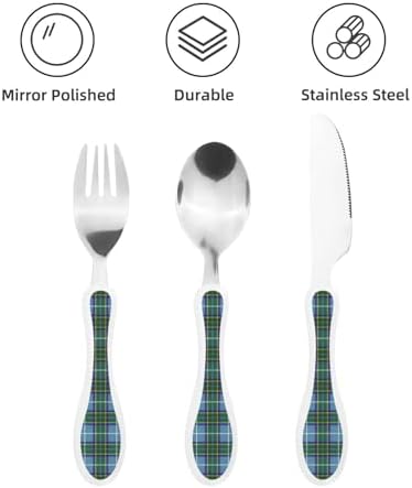 Royal Stewart Manx National Tartan Kids Cutlery Set 3-Piece