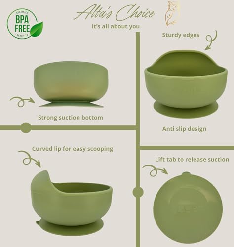 ALTAS CHOICE Silicone Baby Feeding Set
