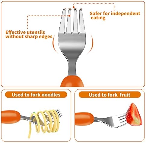 Lehoo Castle Safe Dinosaur Toddler Flatware Set with 6PCS