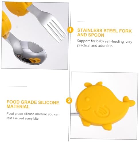 Abaodam Yellow Medium Set of 2 Flatware Tools