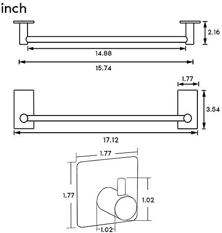 Taozun Golden Towel Bar Set