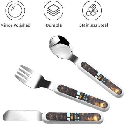 Stainless Steel Airplane Cockpit Utensils Set with Travel Case Durable Safe