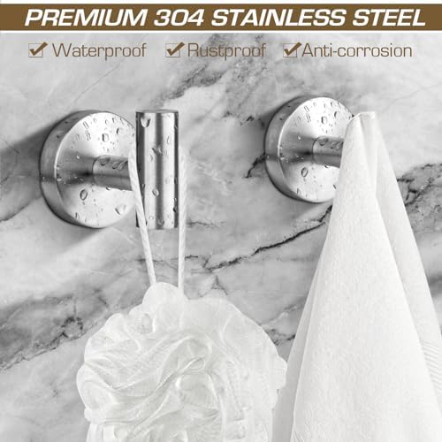 Versatile Durable 4-Pack Towel Hooks for Bathroom