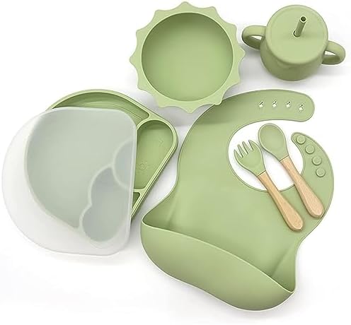KCMI Silicone Flatware Set for Babies - Self-Feeding Compact