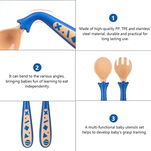 Kisangel 1 Set Teether Spoon Baby Fork Kids Cot Best