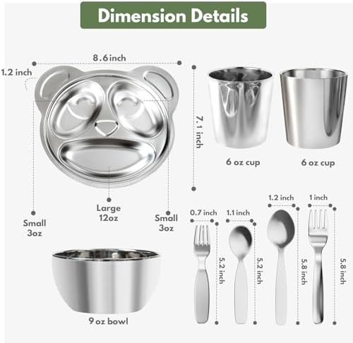Znbskla 8-Piece Childproof Safety Flatware Set