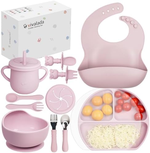 Vivalada Silicone Baby Feeding Set - 12PCS 6 Months