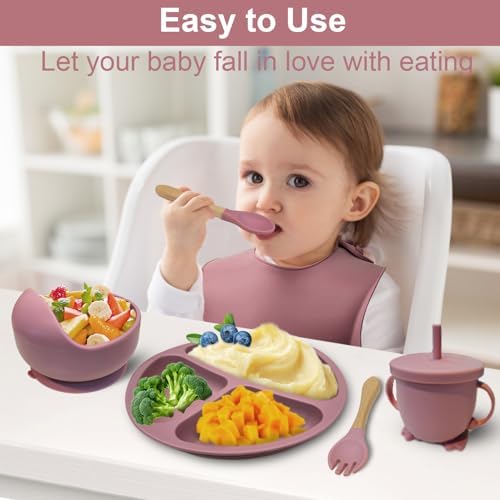 Adjustable Silicone Flatware Set for Toddler Feeding