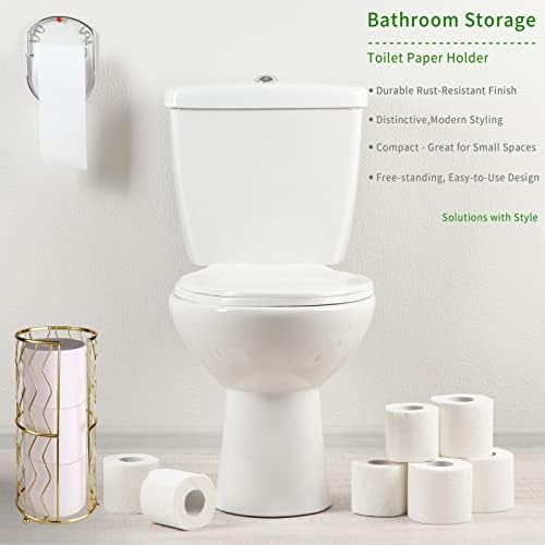 Elegant Standing Toilet Tissue Holder for Compact Storage
