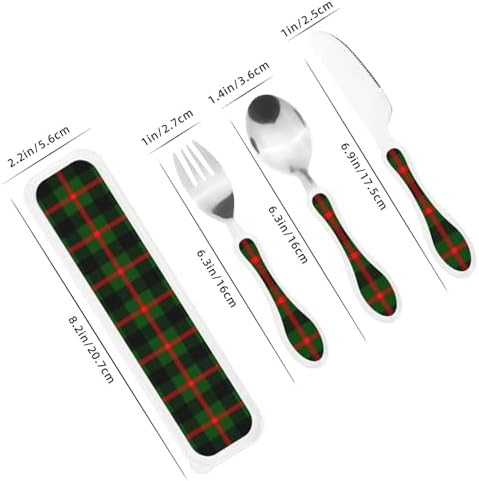 Royal Stewart Glen Lyon District Tartan Stainless Steel Kids Flatware Set