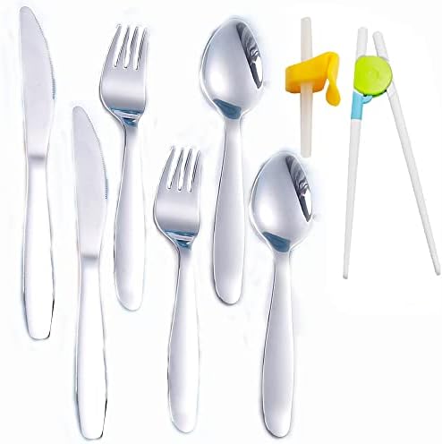 Enwinner Toddler Flatware Set Baby Spoons with Straws for Toddler Feeding