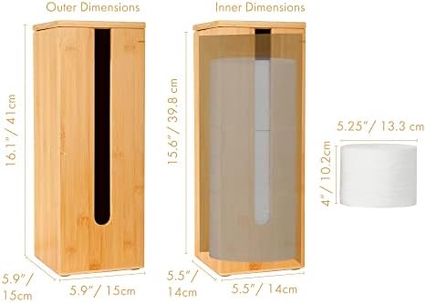 GoBam Bamboo Toilet Paper Holder