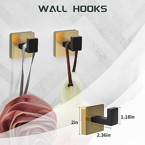 7-Piece Black Gold Bathroom Initiatives Set