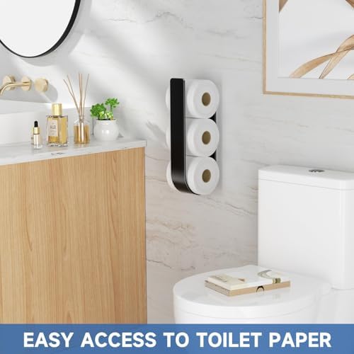 Space-Saving Toilet Paper Organizer Matte Black