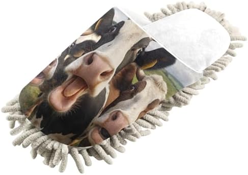 White Funny Cow Slippers