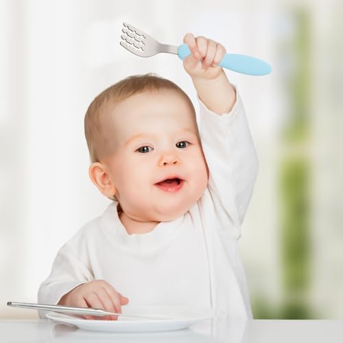 GLSTOY Baby Spoon and Fork Set with Storage Box