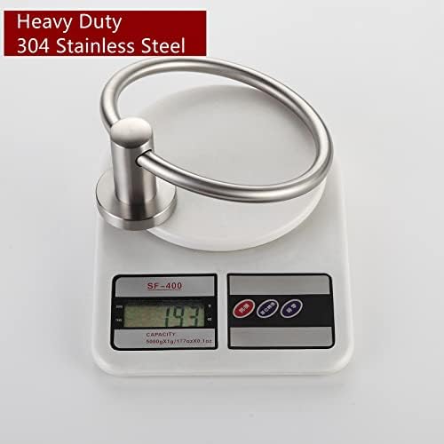 Sturdy Rust-Ready BGL Brushed Nickel Towel Ring 2-Pack