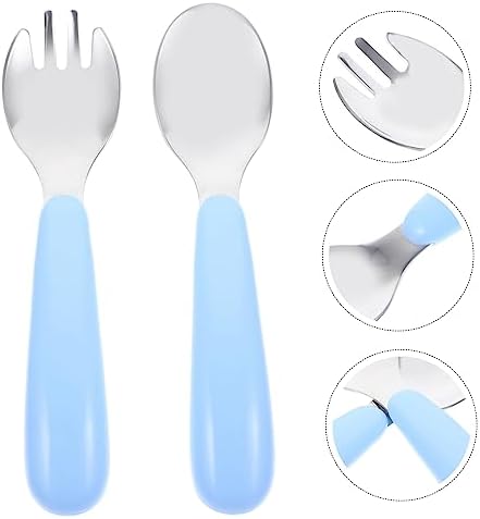 Zerodeko Toddler Utensil Set - Safe Ergonomic Leak-Proof Flatware for Boys Girls