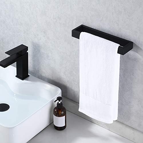 KES 10 Inch Towel Holder Matte Black