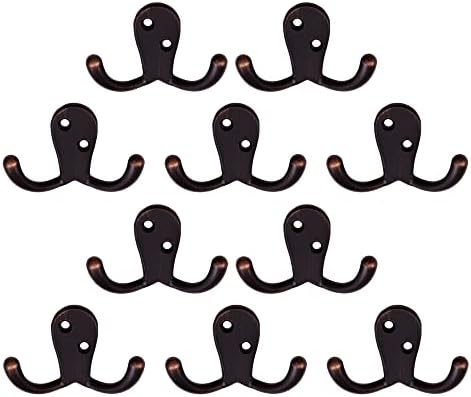 Premium 5-Piece Robe Towel Hook Set with Double Hook Steel Design