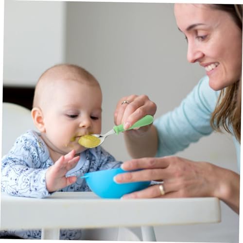 RORPOIR 4-Piece Essentials Set Durable 304 Spoons Forks for Babies