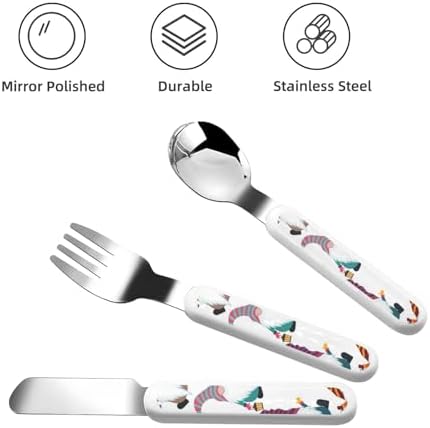 Christmas Gnomes Flatware Set with Travel Case