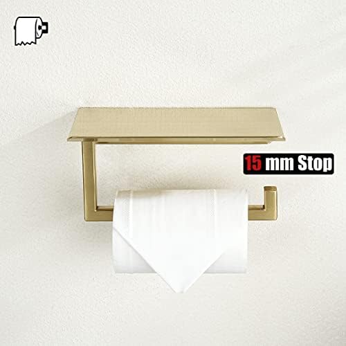 JQK Toilet Paper Holder with Phone Shelf 1