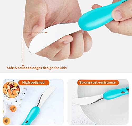 Lehoo Castle Safe Dinosaur Toddler Flatware Set with 6PCS