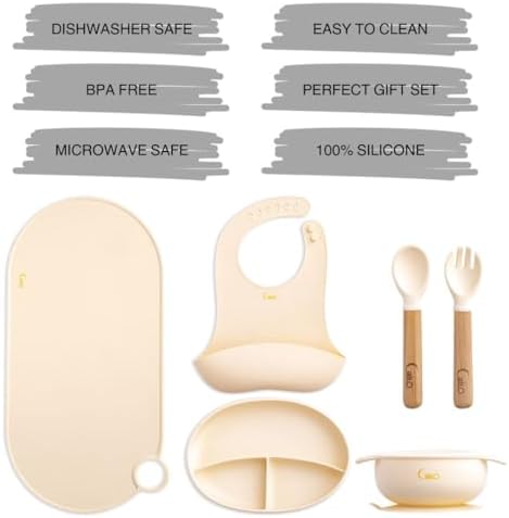 Perfect for Infants Easy-to-Use Silicone Flatware Set for Babies