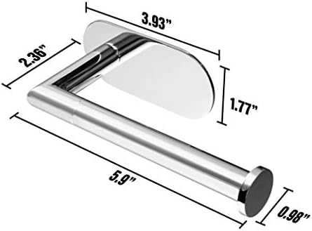 Polarduck HITSLAM Self-Adhesive Toilet Paper Holder - Chrome SUS 304 Stainless Steel