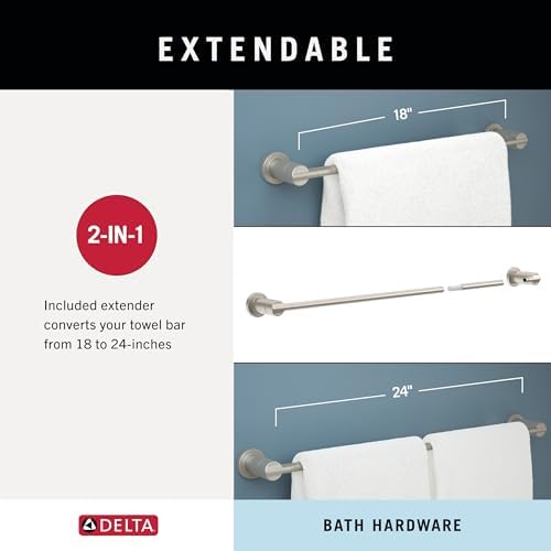 Delta 4-Piece Towel Bar Set with Chrome Finish
