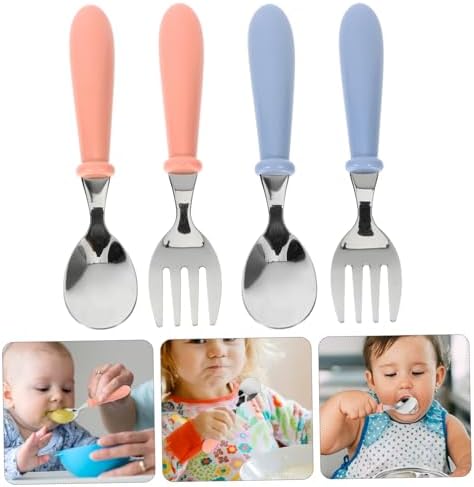 4Pcs Baby Feeding Set with Ergonomic Design